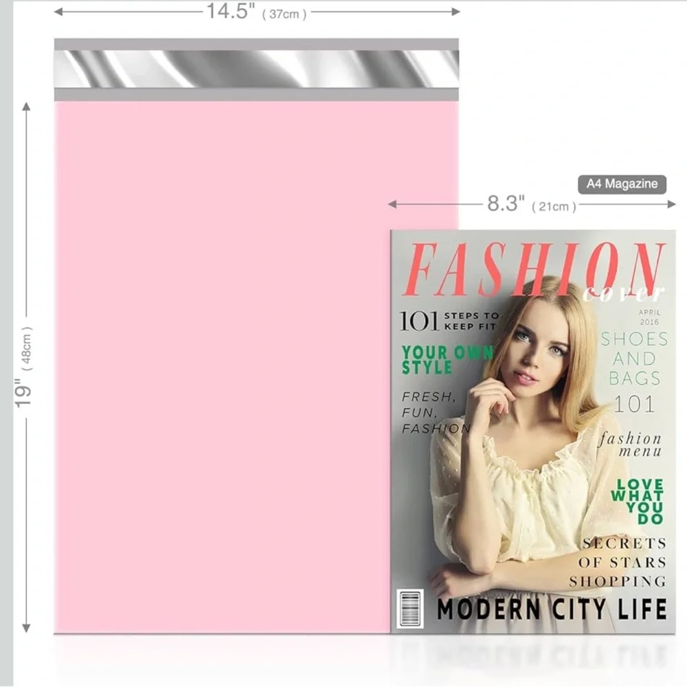 Pink Poly Mailers 14.5x19” (15pcs)